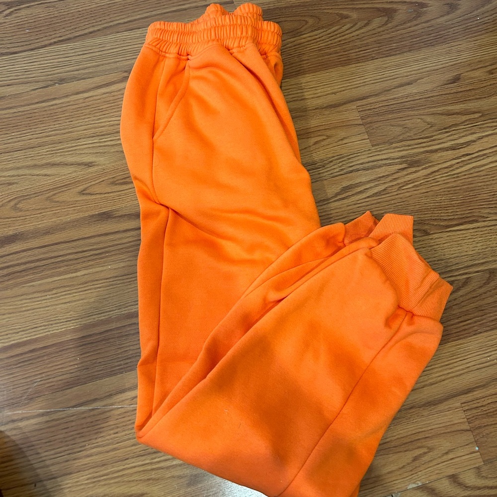 orange sweatpants